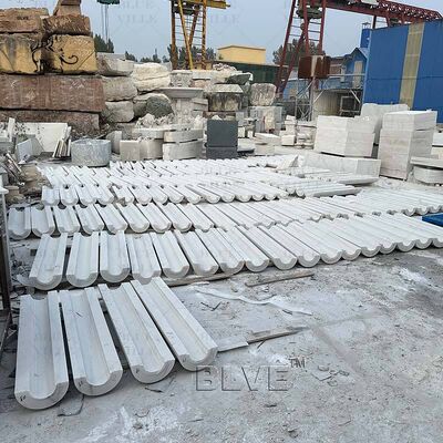 White Marble Column Natural Stone Roman Pillar Cladding House Building Decoration Modern Outdoor Custom