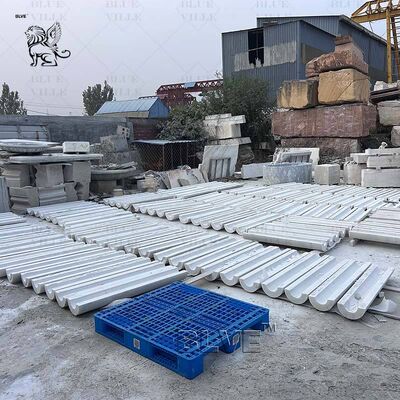 White Marble Column Natural Stone Roman Pillar Cladding House Building Decoration Modern Outdoor Custom