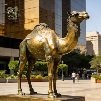 Bronze Camel Statue Life Size Saudi Arabia Royal Family Brass Camel Metal Desert Animal Sculpture Outdoor