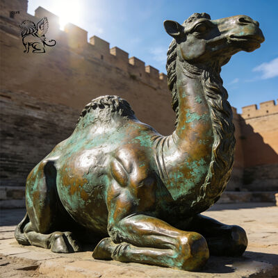 Bronze Camel Statue Life Size Saudi Arabia Royal Family Brass Camel Metal Desert Animal Sculpture Outdoor