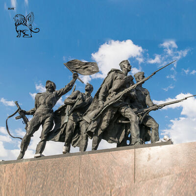 Victory Warrior Bronze Sculpture Monument Memorial Combatant Hero Metal Statue Large Outdoor Plaza Decoration