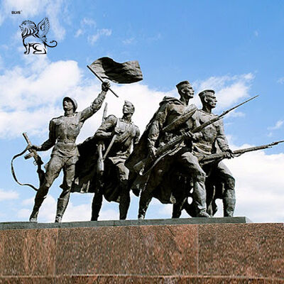 Victory Warrior Bronze Sculpture Monument Memorial Combatant Hero Metal Statue Large Outdoor Plaza Decoration