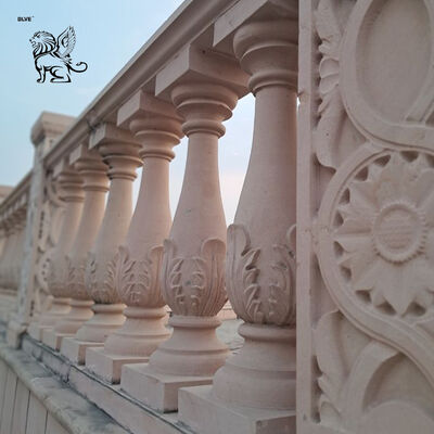 Natural Stone Granite Balustrade Marble Handrail Decorative Outdoor Railing Balcony Design Villa Hotel Garden