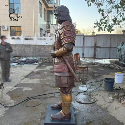 Bronze Life Size Samurai Statue Japanese Metal Garden Memorial Sculptures Outdoor Decoration Custom