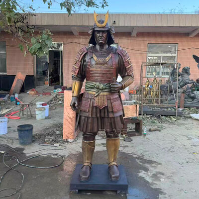 Bronze Life Size Samurai Statue Japanese Metal Garden Memorial Sculptures Outdoor Decoration Custom