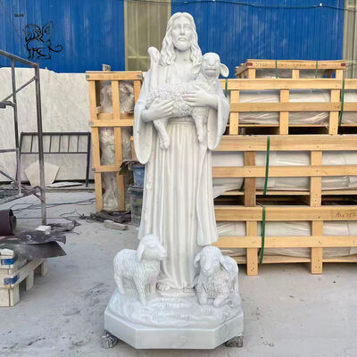 White Marble Jesus Statues Sculpture Life Size Religious Catholic Christ Classical Church Decoration