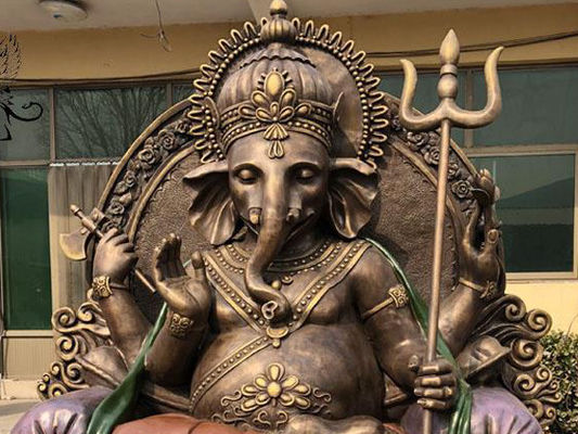 Bronze Ganesha Sculpture Buddha Statues Garden Life Size Indian God Lord