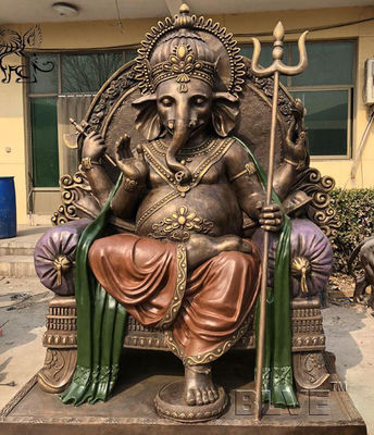 Bronze Ganesha Sculpture Buddha Statues Garden Life Size Indian God Lord