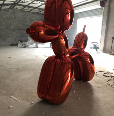 Stainless Steel Balloon Dog Statue Jeff Koons Modern Red mirror polished Garden Ornaments