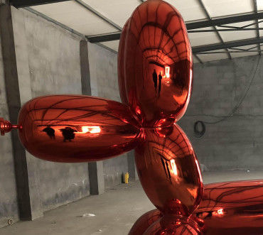 Stainless Steel Balloon Dog Statue Jeff Koons Modern Red mirror polished Garden Ornaments