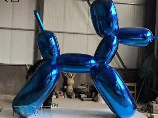 Balloon Dog Sculpture Jeff Koons Plating Stainless Steel Blue Custom Size