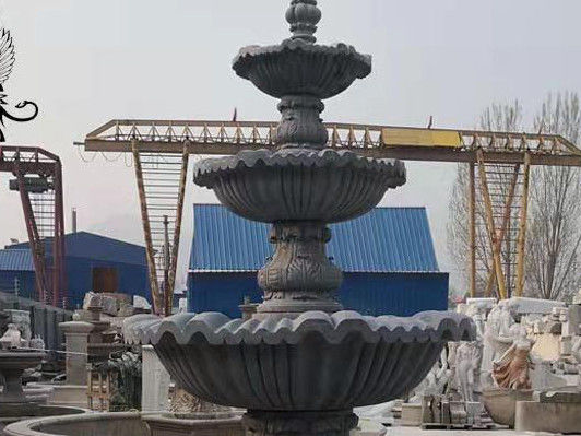 Hand Carved Marble Garden Fountain 3 Tier Large Outdoor Decoration