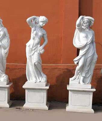 Marble Four Season Goddess Statue Life Size Stone Carved Garden Sculpture
