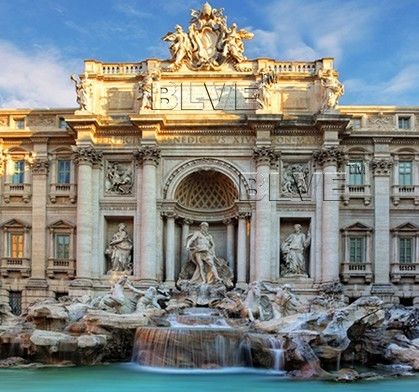 Fontana Di Trevi Famous Large Roman Marble Garden Water Fountain 