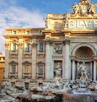 Fontana Di Trevi Famous Large Roman Marble Garden Water Fountain 