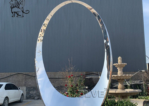 Stainless Steel Circle Sculpture Large Abstract Garden Statue For Park Decoration