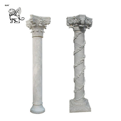 Marble Roman Column Garden Pillar Building Decorative Natural Stone Handcarved