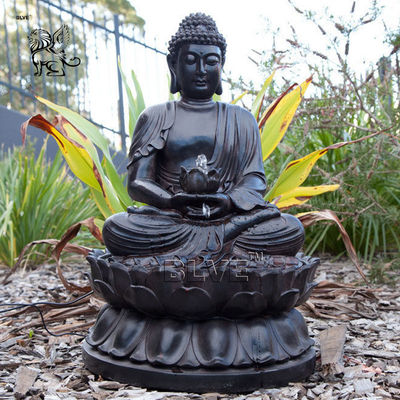 BLVE Bronze Buddha Statue Water Fountain Life Size Religious Garden Shakyamuni Buddha Sculpture Outdoor Decoration