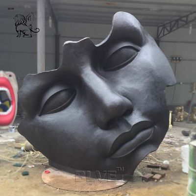 BLVE Large Bronze Face Sculpture Abstract Metal Artwork Bronze Statue Modern Art Famous Outdoor Square Decoration