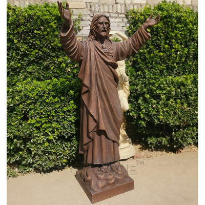 BLVE Bronze Jesus Statue Life Size Religious Western Copper Sculpture Figure Casting Outdoor Garden Church